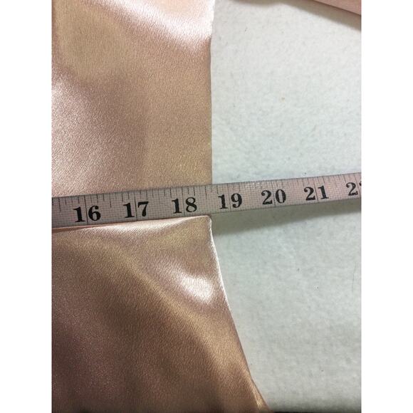 FORMAL AW  SZ 16 2x plus pearl pink satin Etta bridesmaid party dress NEW b94 - Picture 8 of 9